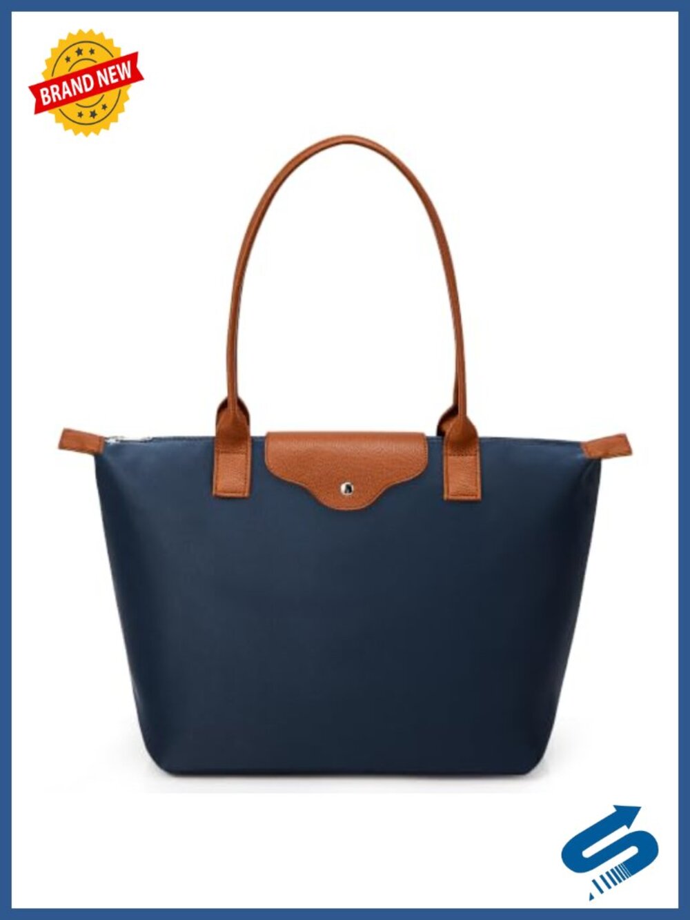 Nylon Tote Bag Large Capacity Shoulder Hobo Zipper Lightweight Travel